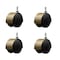 Service Caster 2'' Floor Safe Antique Hooded Twin Wheel Caster 1/4 Threaded Stem, 4PK SCC-TS02S50D-NYU-WA-142058-4 - alternate 1